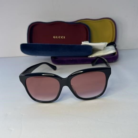 New Authentic GUCCI  Acetate Sunglasses GG0800SA Black - Picture 9 of 12